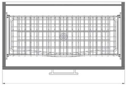 Starax Plastik Tepsili Tabaklık & Bardaklık Seti Krom 60cm (S-5163-C) - 3