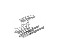 Starax Taşınabilir Sepetli Deterjanlık Frenli Krom 35cm (S-2498-C) - 2