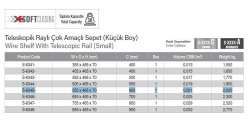 Starax Teleskopik Raylı Çok Amaçlı Küçük Boy Sepet (S-6345-C) - 4