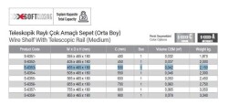 Starax Teleskopik Raylı Çok Amaçlı Orta Boy Sepet Modül 50cm Krom (S-6353) - 3