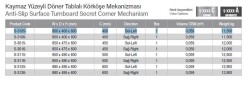 Starax45cmKaymazYüzeyliDönerTablalıKörköşeMekanizmasıSol(S-3015-C) - 3