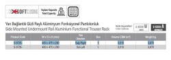 StaraxYanBağlantılıGizliRaylıAlüminyumFonksiyonelPantolonlukSağ(S-6725-A) - 3