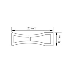 Stor Kapak Kulp 3 Metre Krom 1 Boy (150-02-03-18) - 2