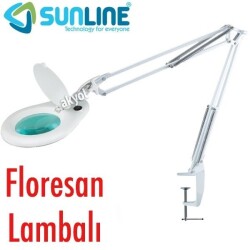 Sunline 8066D2-7C Floresan Lambalı Masaüstü Büyüteç - 1