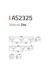 System 2325 Yapışkanlı Askı Krom 45 Mm (AS2325 0045 CR-CR) - 2