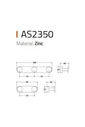 System 2350 Yapışkanlı Askı Krom 100 Mm (AS2350 0100 CR-CR) - 3