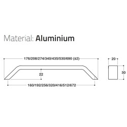 System 320mm Kulp Nikel Saten Renk Seri Sonu (SY5349 0320 NB) - 2