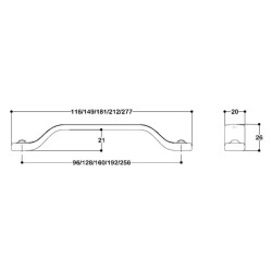 System 4584 Modern Kulp 160 mm Antik Gümüş Renk Seri Sonu (SY4584 0160 OSM) - 2