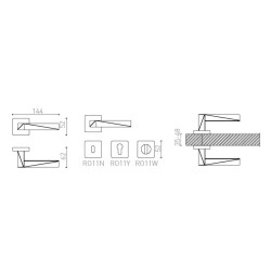 System Agate Kapı Kolu Nikel Saten Renk (HA111RO11 NB-PN/NB) - 4