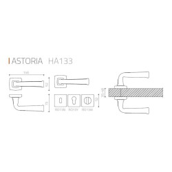 System Astoria Kapı Kolu Mat Altın (HA133RO13 BB) - 2