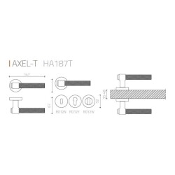 System Axel-T Kapı Kolu Antik Sarı Renk (HA187TRO12 ABM) - 4