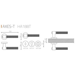 System Axes-L Kapı Kolu Antik Renk (HA213RO12 ABM) - 3