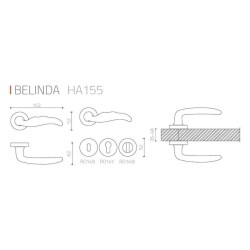 System Belinda Kapı Kolu Antik Renk (HA155RO14 ABM) - 2