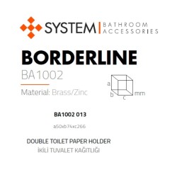 System Borderline İkili Tuvalet Kağıtlığı Antik Sarı Renk (BA1002 013 ABM) - 2