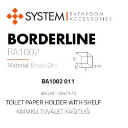 System Borderline Kapaklı Tuvalet Kağıtlığı Antik Sarı Renk (BA1002 011 ABM) - 2