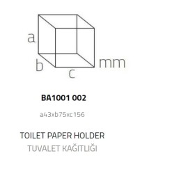 System Bowline Duvara Monte Tuvalet Kağıtlığı Krom Renk (BA1001 002 CR) - 2