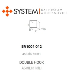 System Bowline İkili Askılık Krom Renk (BA1001 012 CR) - 2