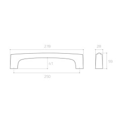 System Çekme Kapı Kolu Gold/Altın Renk 250mm (PH9580 0250 GL) - 3