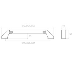 System Çekme Kapı Kolu Nikel Saten 300 mm Seri sonu (PH9540 0300 NB-NB) - 2