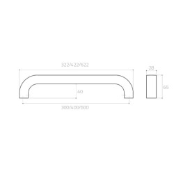 System Çekme Kol Krom 300*322mm Kapı Kolu Seri Sonu (PH9510 0300 CR) - 2