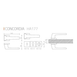 System Concordia Kapı Kolu Füme Renk (HA177RO11 BBN) - 4