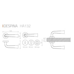 System Despina Kapı Kolu Antik Sarı (HA132RO14 ABM) - 2