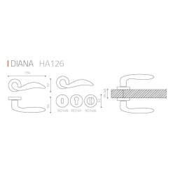 System Diana Kapı Kolu Antik Sarı Renk (HA126RO14 ABM) - 2