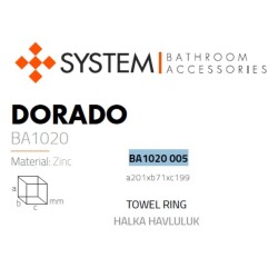 System Dorado Halka Havluluk Mat Altın (BA1020 005 GB) - 2