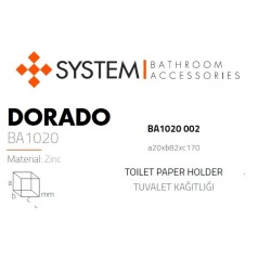 System Dorado Tuvalet Kağıtlığı Mat Altın Rengi (BA1020 002 GB) - 2