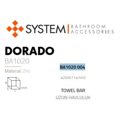 System Dorado Uzun Havluluk Siyah 44cm (BA1020 004 AL6) - 2