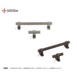 System Düğme Mobilya Antik Gümüş 8mm Kulp (SY8889 0008 OSM-OSM) - 2