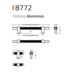 System Düğme Mobilya Kulbu Antik Bakır 8mm Kulp (SY8772 0008 ABM-ABM) - 2