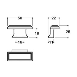 System Düğme Mobilya Kulbu Antik Gümüş 16mm Kulp (SY4237 0016 OSM) - 2