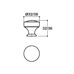 System Düğme Mobilya Kulbu Antik Gümüş 32mm Kulp (SY1915 0032 OSM) - 2