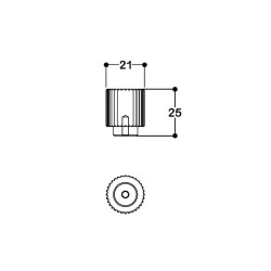 System Düğme Mobilya Kulbu Antik Renk 20mm Kulp (SY1973 0020 ABM) - 2