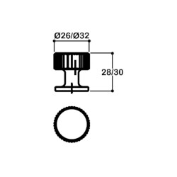 System Düğme Mobilya Kulbu Antik Renk 26mm Kulp (SY1975 0026 ABM) - 2