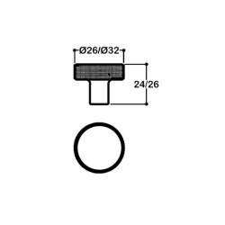 System Düğme Mobilya Kulbu Antik Renk 32mm Kulp (SY1980 0032 ABM) - 2