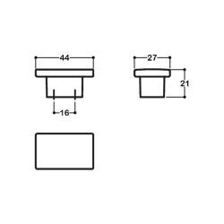 System Düğme Mobilya Kulbu Beyaz Renk 16mm Kulp (SY4335 0016 AL7) - 2