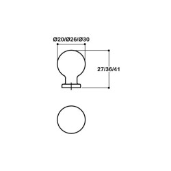 System Düğme Mobilya Kulbu Gold Renk 20mm Kulp (SY1465 0020 GL) - 2