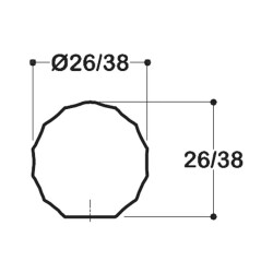 System Düğme Mobilya Kulbu Gold Renk 26mm Kulp (SY1936 0026 GL) - 2