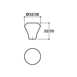 System Düğme Mobilya Kulbu Gold Renk 32mm Kulp (SY1945 0032 GL) - 2