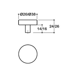 System Düğme Mobilya Kulbu Gold Renk 38mm Kulp (SY1910 0038 GL) - 2