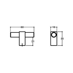 System Düğme Mobilya Kulbu Gold Renk 8mm Kulp (SY8939 0008 GL-GL) - 2