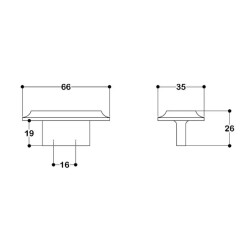 System Düğme Mobilya Kulbu Krom 16mm Kulp (SY9102 0016 CR) - 2