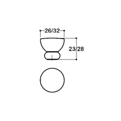 System Düğme Mobilya Kulbu Krom 32mm Kulp (SY1958 0032 CR) - 2