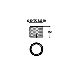 System Düğme Mobilya Kulbu Parlak Nikel/Siyah 28mm (SY1420 0028 PN-AL6) - 2