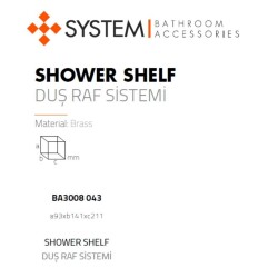 System Duş Raf Sistemi Nikel Saten Renk (BA3008 043 NBM) - 2