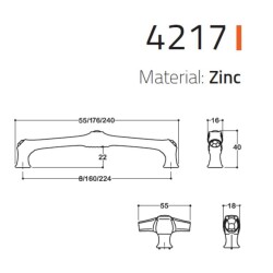 System Eskitme Gümüş Kulp 160mm Seri Sonu (SY4217 0160 OSM) - 2