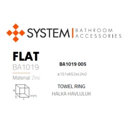 System Flat Halka Havluluk Antrasit / Füme Renk (BA1019 005 BBN) - 2