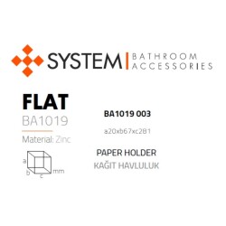 System Flat Kağıt Havluluk Beyaz Renk (BA1019 003 AL7) - 2